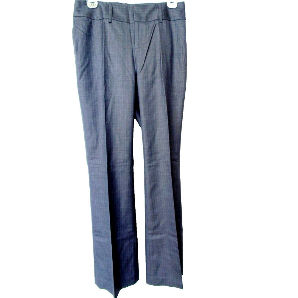 Y2K New Banana Republic Women's 2 Jackson Lo Rise Gray Pin Stripe Slacks Pants